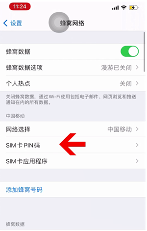 通海口镇苹果14维修网分享如何给iPhone14的SIM卡设置密码 