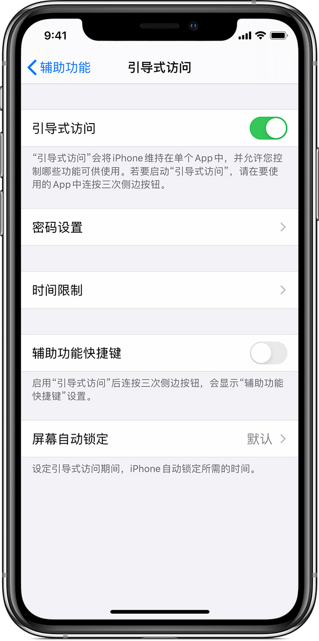 通海口镇苹果手机维修分享如何在 iPhone 上退出引导式访问 