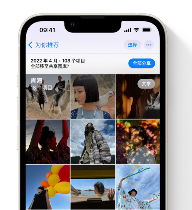 通海口镇苹果维修网点分享在 iPhone 上使用共享图库 