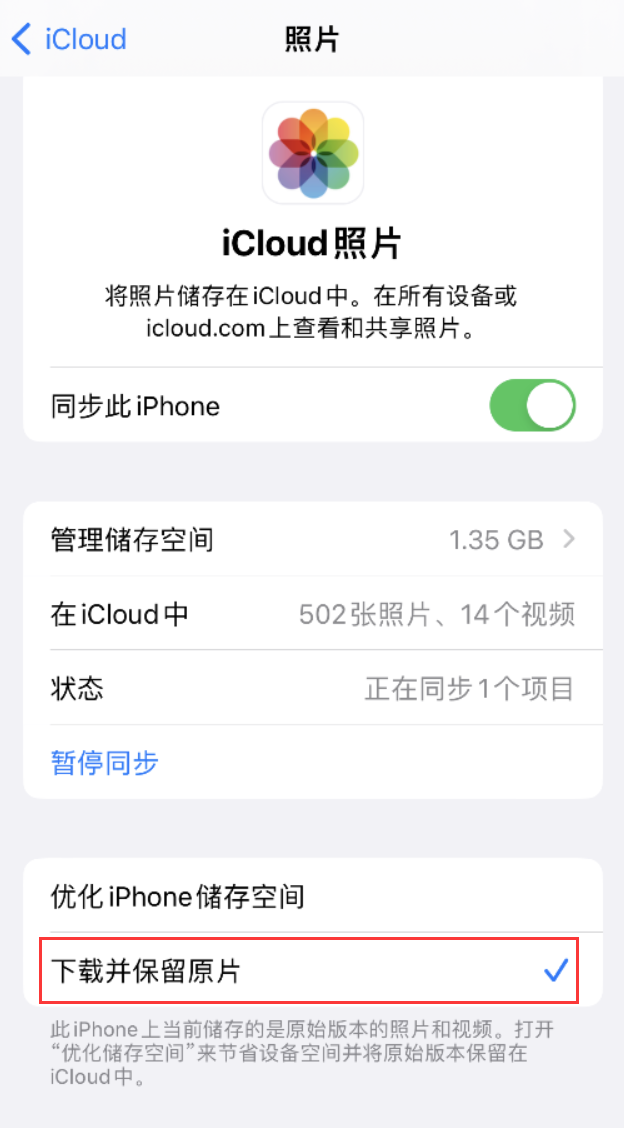 通海口镇苹果手机维修分享iPhone 无法加载高质量照片怎么办 