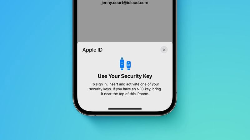 通海口镇苹果手机维修分享iOS 16.3 新增的 Apple ID 的安全密钥有什么功能 